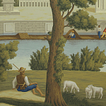 Обои ручная роспись Monuments of Paris Roberts on Sepia scenic paper варинант исполнения - 1 | Loft Concept в Краснодаре