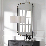 Зеркало настенное в черной металлической раме Mirror Cardinal варинант исполнения - 6 | Loft Concept в Краснодаре