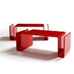 Дизайнерский кофейный стол Poltronova T01 Red Coffee Table варинант исполнения - 2 | Loft Concept в Краснодаре