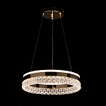 Люстра в виде кольца золотого цвета с прозрачными вставками Radiant Rail варинант исполнения - 3 | Loft Concept в Краснодаре