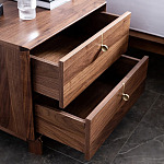 Прикроватный деревянный столик с ящиками Moon Walnut Furniture варинант исполнения - 3 | Loft Concept в Краснодаре