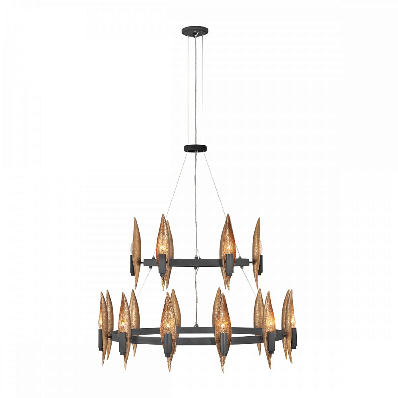 Люстра Hinkley 18 патронов Черный Янтарный в Краснодаре | Loft Concept 