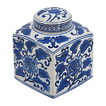 Ваза с крышкой в китайском стиле Oriental Blue & White Ornament Vases варинант исполнения - 1 | Loft Concept в Краснодаре