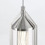 Подвесной светильник хромированного цвета с прозрачным цилиндрическим стеклянным плафоном Eurofase варинант исполнения - 5 | Loft Concept в Краснодаре