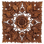 Панно из дерева квадратное Flower Panel With Trees варинант исполнения - 1 | Loft Concept в Краснодаре