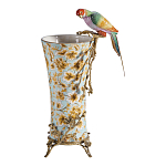 Ваза фарфоровая с птицей на бронзовой ветке Garden of Eden варинант исполнения - 5 | Loft Concept в Краснодаре