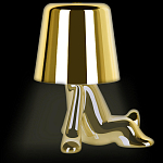 Настольная лампа фигурная золотого цвета с гладким абажуром Высота 17 см Sophia варинант исполнения - 5 | Loft Concept в Краснодаре