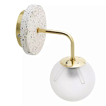 Бра с белым матовым плафоном в форме шара Round White Matte Lampshade варинант исполнения - 2 | Loft Concept в Краснодаре