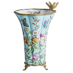 Ваза со стрекозой из фарфора с бронзовыми элементами Paradise Dragonfly варинант исполнения - 1 | Loft Concept в Краснодаре