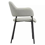 Стул мягкий с подлокотниками Chair Gray Upholstery Boucle варинант исполнения - 2 | Loft Concept в Краснодаре