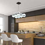 Люстра подвесная с 9-ю плафонами в форме шара Yarvi варинант исполнения - 2 | Loft Concept в Краснодаре