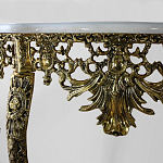 Консоль из бронзы с мраморной столешницей Bronze Console варинант исполнения - 1 | Loft Concept в Краснодаре