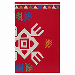 Плед хлопковый по мотивам чувашских орнаментов Ural and Siberian Patterns варинант исполнения - 1 | Loft Concept в Краснодаре