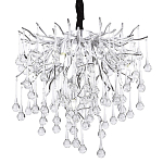 Люстра с хрустальными подвесками капли серебро Droplet Silver Chandelier 5 варинант исполнения - 1 | Loft Concept в Краснодаре