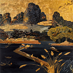 Кофейный стол с японским пейзажем Bohemia coffee table  варинант исполнения - 1 | Loft Concept в Краснодаре