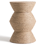 Приставной стол с отделкой из джута Juti D30 см варинант исполнения - 2 | Loft Concept в Краснодаре