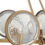 Люстра круглая с прозрачными рельефными плафонами Crystal Prism варинант исполнения - 2 | Loft Concept в Краснодаре