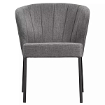 Стул серый с широкой закругленной спинкой Chair Gray Attractive варинант исполнения - 1 | Loft Concept в Краснодаре