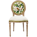 Стул бежевый из натурального бука с изображением птицы в саду Blooming Colored Birds варинант исполнения - 1 | Loft Concept в Краснодаре