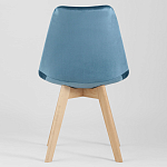 Стул с мягким велюровым сиденьем Arvika Blue варинант исполнения - 4 | Loft Concept в Краснодаре