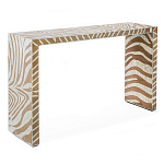 Консоль Дизайнерская Kenya Console ZEBRA Bone Inlay Beige варинант исполнения - 3 | Loft Concept в Краснодаре