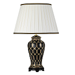 Настольная лампа с керамическим основанием с золотистым решетчатым узором и белым плиссированным абажуром Elstead Lighting варинант исполнения - 6 | Loft Concept в Краснодаре