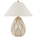 Настольная лампа с волнистым узором и абажуром в форме конуса Macrame варинант исполнения - 3 | Loft Concept в Краснодаре