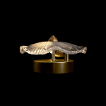 Бра в форме прозрачного стеклянного цветка с рельефной текстурой Textured Glass варинант исполнения - 12 | Loft Concept в Краснодаре