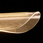 Люстра линейная с прозрачным волнообразным плафоном Wave Line варинант исполнения - 7 | Loft Concept в Краснодаре