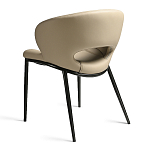 Стул обеденный кремовый из экокожи Futuristic Chair варинант исполнения - 2 | Loft Concept в Краснодаре