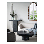 Столик кофейный черного цвета с овальной столешницей и круглым основанием Black Dalmen Table варинант исполнения - 4 | Loft Concept в Краснодаре