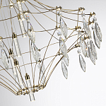 Люстра подвесная из металла с прозрачными подвесками из хрусталя Quasar 93 варинант исполнения - 3 | Loft Concept в Краснодаре