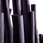 Люстра черная с несколькими ярусами деревянных палочек Bright Wooden Chandelier варинант исполнения - 7 | Loft Concept в Краснодаре