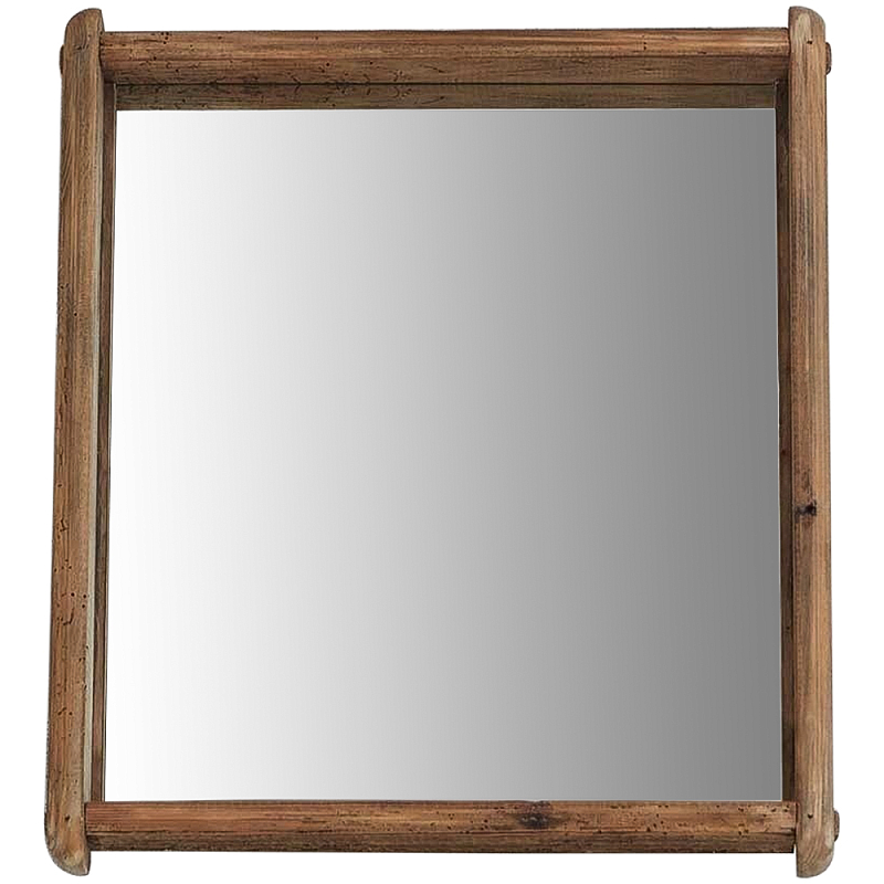 Квадратное настенное зеркало в деревянной раме Lyons Mirror Зеркало Коричневый Квадратное настенное зеркало в деревянной раме Lyons Mirror Зеркало Коричневый в Краснодаре | Loft Concept