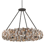 Люстра круглая с абажуром из устричных раковин Sea Ravens варинант исполнения - 2 | Loft Concept в Краснодаре