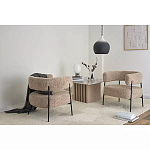 Кресло полукруглое мягкое с буклированной обивкой Armchair with Boucle Upholstery варинант исполнения - 3 | Loft Concept в Краснодаре