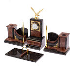 Настольный письменный набор из лемезита и змеевика с декором в виде Орла в подарочной упаковке Successful Leader варинант исполнения - 2 | Loft Concept в Краснодаре