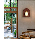 Настенный светильник с деревянным резным основанием Wood Wall Lamp варинант исполнения - 3 | Loft Concept в Краснодаре