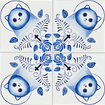 Плитка с узором Котики варинант исполнения - 1 | Loft Concept в Краснодаре