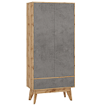 Шкаф с фасадом цвета серый бетон Grace of Furniture варинант исполнения - 1 | Loft Concept в Краснодаре