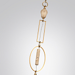 Подвесной светильник с плоским прозрачным плафоном и декоративной вставкой из текстурного камня Tectona  варинант исполнения - 7 | Loft Concept в Краснодаре