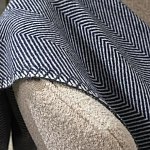 Плед из шерсти мериноса темно-синего цвета 130×180 см Indigo Waves варинант исполнения - 5 | Loft Concept в Краснодаре