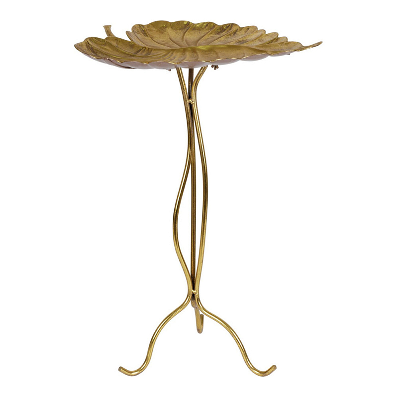 Столик приставной с столешницей Тропический лист Tropical Forest gold Золотой в Краснодаре | Loft Concept 