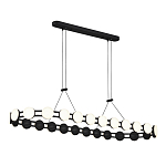 Люстра овальная с круглыми светодиодными источниками света Maxine Light варинант исполнения - 7 | Loft Concept в Краснодаре