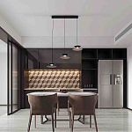 Люстра подвесная с тремя матовыми черными плафонами Obsidian Touch варинант исполнения - 4 | Loft Concept в Краснодаре