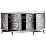 Комод фактурный серебристый с дверцами Silver Chest of Drawers варинант исполнения - 2 | Loft Concept в Краснодаре