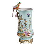 Ваза с птичкой из фарфора с бронзовыми элементами Garden of Eden варинант исполнения - 5 | Loft Concept в Краснодаре