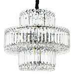 Круглая люстра с хрустальным декором Harmonica Crystal Round Chrome Chandelier варинант исполнения - 1 | Loft Concept в Краснодаре