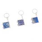 Зеркало брелок складное двухстороннее из натурального камня Лазурит Stone Mirrors варинант исполнения - 8 | Loft Concept в Краснодаре