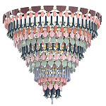 Люстра круглая с декором из разноцветных элементов в виде листьев Changing Seasons варинант исполнения - 2 | Loft Concept в Краснодаре